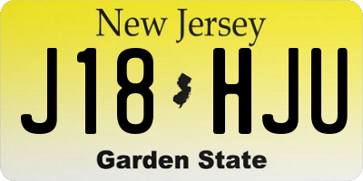NJ license plate J18HJU