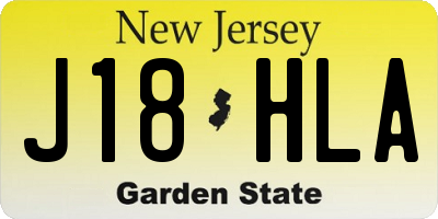 NJ license plate J18HLA