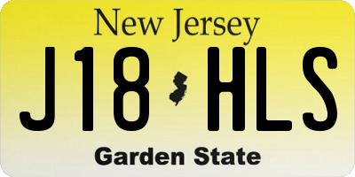 NJ license plate J18HLS