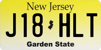 NJ license plate J18HLT