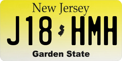 NJ license plate J18HMH