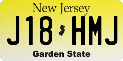 NJ license plate J18HMJ