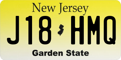 NJ license plate J18HMQ