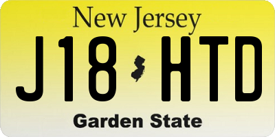 NJ license plate J18HTD