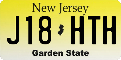 NJ license plate J18HTH
