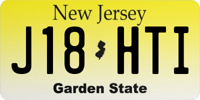 NJ license plate J18HTI