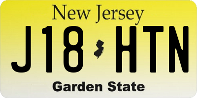 NJ license plate J18HTN