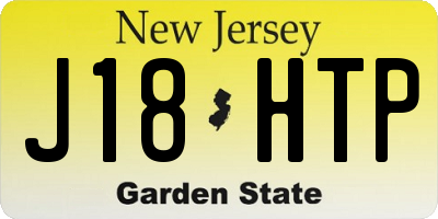 NJ license plate J18HTP
