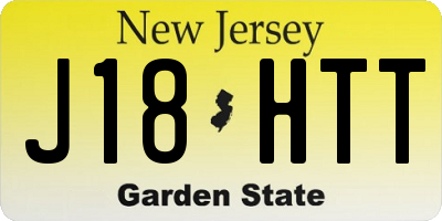 NJ license plate J18HTT