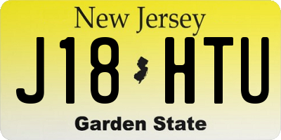 NJ license plate J18HTU
