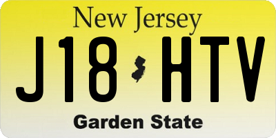 NJ license plate J18HTV