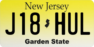 NJ license plate J18HUL