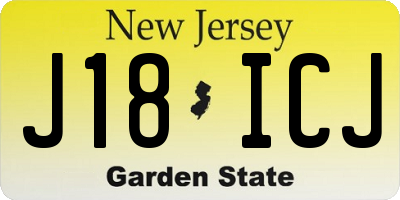 NJ license plate J18ICJ