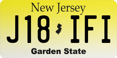 NJ license plate J18IFI