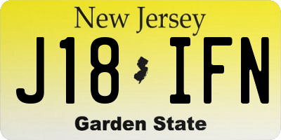 NJ license plate J18IFN