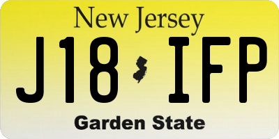 NJ license plate J18IFP