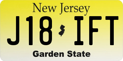 NJ license plate J18IFT