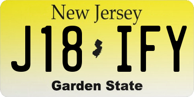 NJ license plate J18IFY