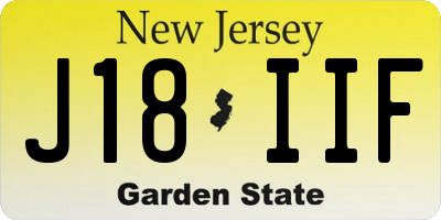 NJ license plate J18IIF