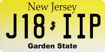 NJ license plate J18IIP
