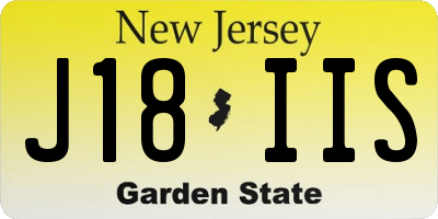 NJ license plate J18IIS