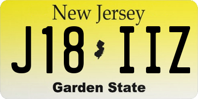 NJ license plate J18IIZ
