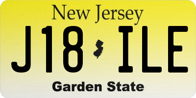 NJ license plate J18ILE