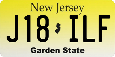 NJ license plate J18ILF