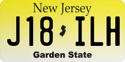 NJ license plate J18ILH