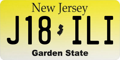 NJ license plate J18ILI