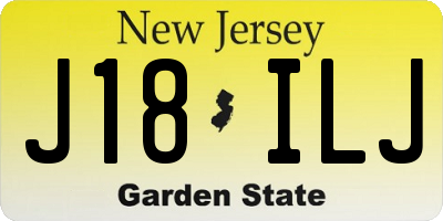 NJ license plate J18ILJ