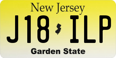 NJ license plate J18ILP