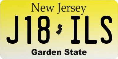 NJ license plate J18ILS