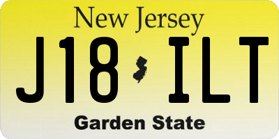 NJ license plate J18ILT