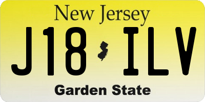 NJ license plate J18ILV