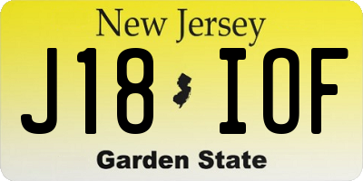 NJ license plate J18IOF