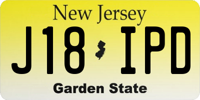 NJ license plate J18IPD