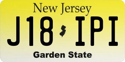 NJ license plate J18IPI