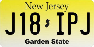 NJ license plate J18IPJ