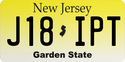 NJ license plate J18IPT