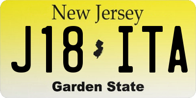 NJ license plate J18ITA