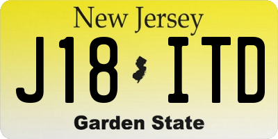 NJ license plate J18ITD
