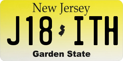 NJ license plate J18ITH
