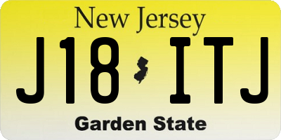 NJ license plate J18ITJ