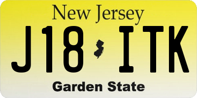 NJ license plate J18ITK
