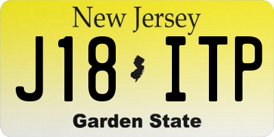 NJ license plate J18ITP