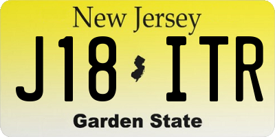 NJ license plate J18ITR