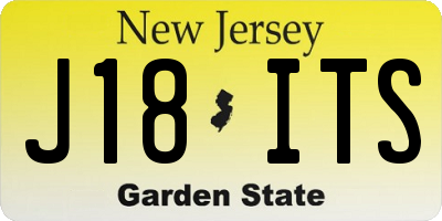 NJ license plate J18ITS