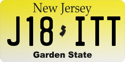 NJ license plate J18ITT