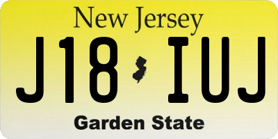 NJ license plate J18IUJ